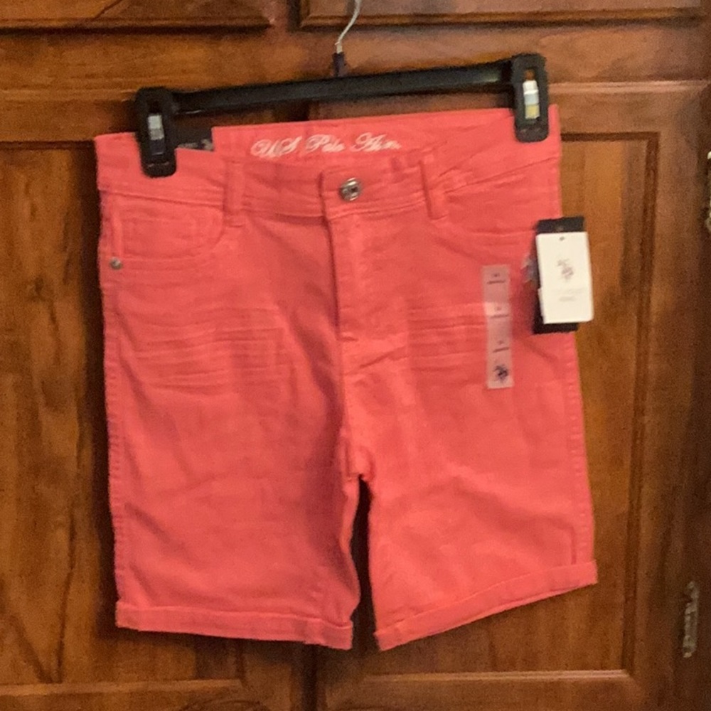 Girls Polo pink shorts